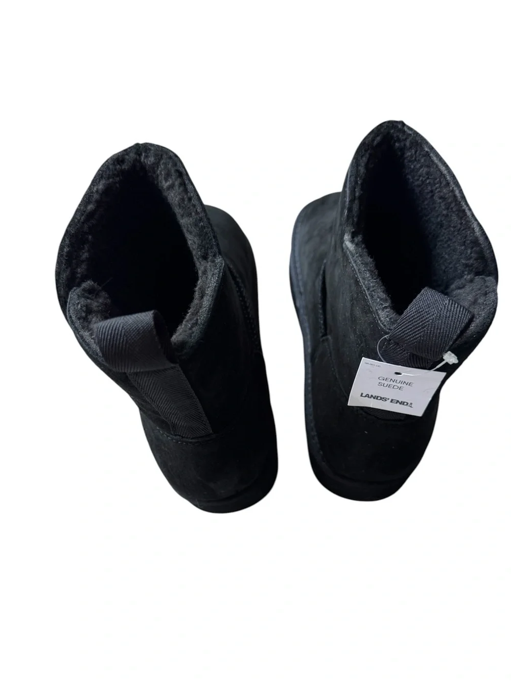 Lands End Women’s Black Suede Winter Boots